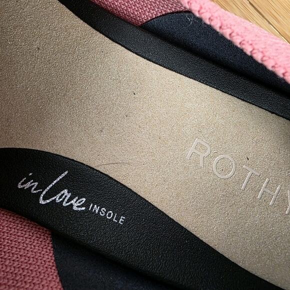 Rothys the High Point Women's US Size 8.5 Pink Coral Tulip Knit Classic - Picture 8 of 9